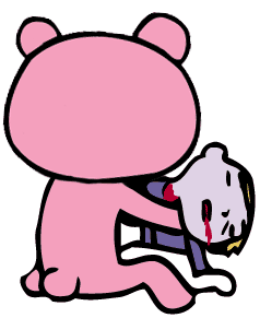粉红暴力熊咬人