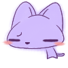 叹气的紫色猫咪