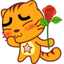 脸红的烤猫送鲜花