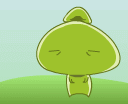 叹气的绿色蘑菇