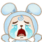哭泣的蓝色布丁兔