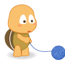 爱心龟玩毛线球