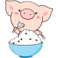 小猪吃米饭