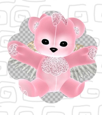 可爱的粉红色熊娃娃