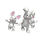 三只开心的兔子